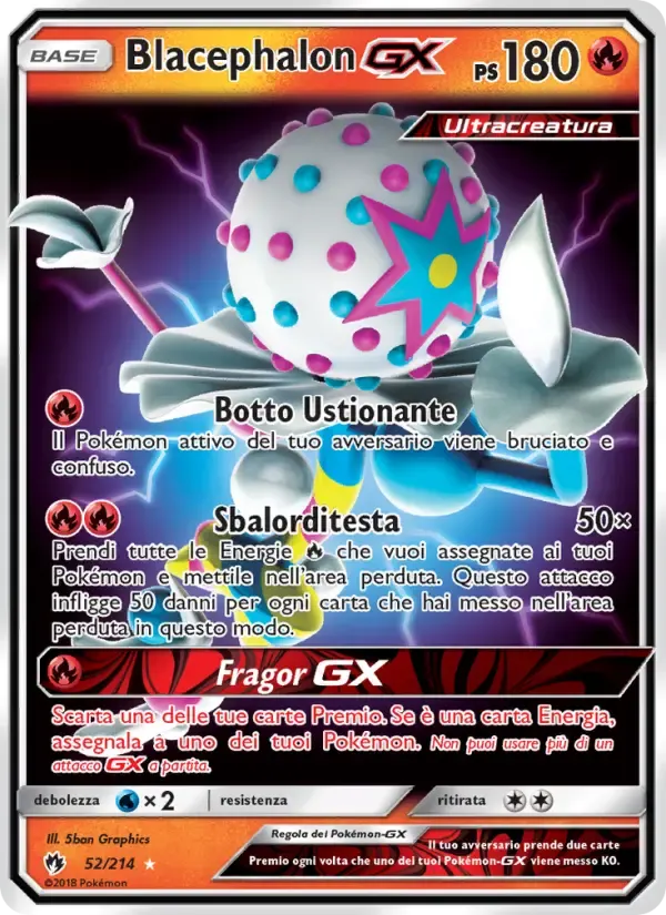 Blacephalon GX — Tuoni Perduti 52 Italian Pokémon card