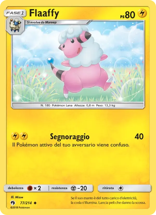 Flaaffy — Tuoni Perduti 77 Italian Pokémon card