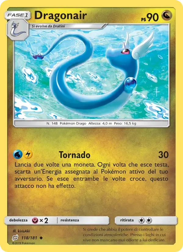 Dragonair — Gioco di Squadra 118 Italian Pokémon card