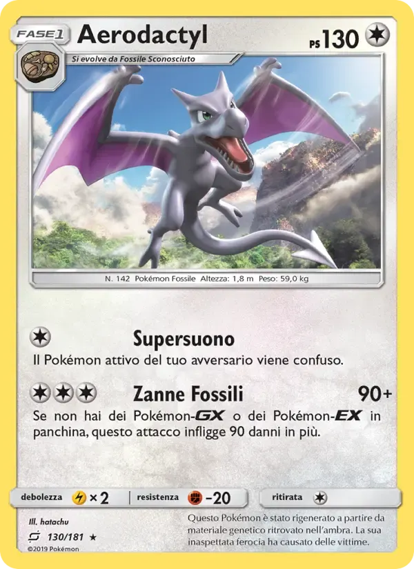 Aerodactyl — Gioco di Squadra 130 Italian Pokémon card