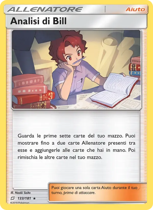 Analisi di Bill — Gioco di Squadra 133 Italian Pokémon card
