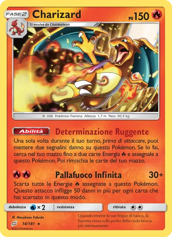 Charizard — Gioco di Squadra 14 Italian Pokémon card