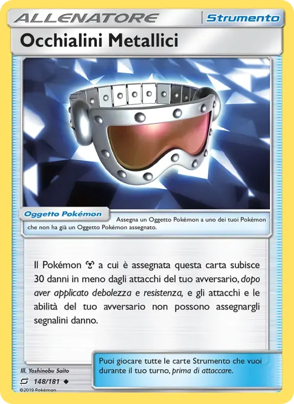 Occhialini Metallici — Gioco di Squadra 148 Italian Pokémon card