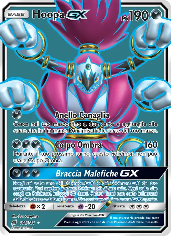 Hoopa GX — Gioco di Squadra 166 Italian Pokémon card