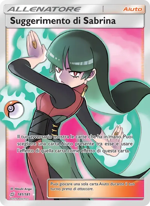 Suggerimento di Sabrina — Gioco di Squadra 181 Italian Pokémon card