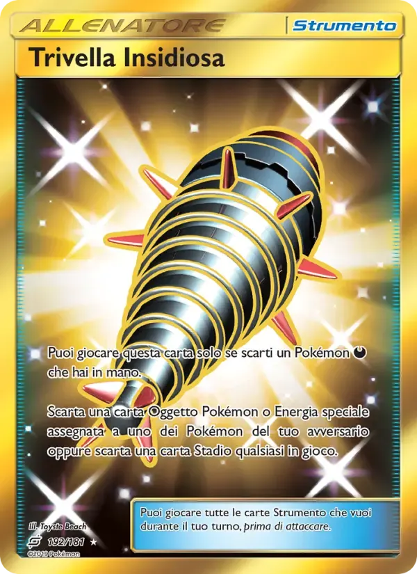 Trivella Insidiosa — Gioco di Squadra 192 Italian Pokémon card