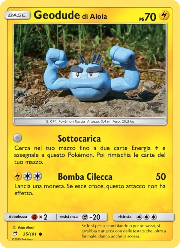 Geodude di Alola — Gioco di Squadra 35 Italian Pokémon card