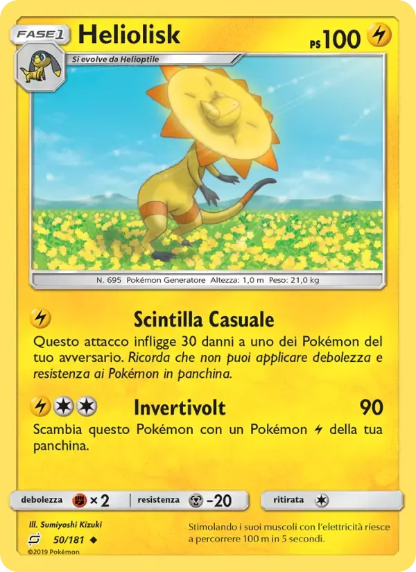 Heliolisk — Gioco di Squadra 50 Italian Pokémon card