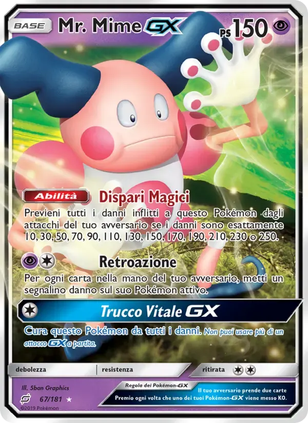 Mr. Mime GX — Gioco di Squadra 67 Italian Pokémon card