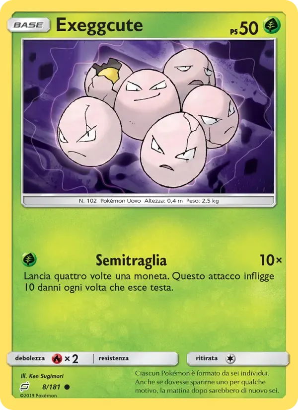 Exeggcute — Gioco di Squadra 8 Italian Pokémon card