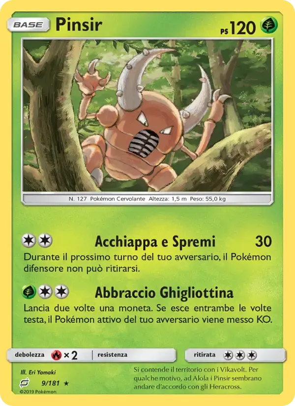 Pinsir — Gioco di Squadra 9 Italian Pokémon card