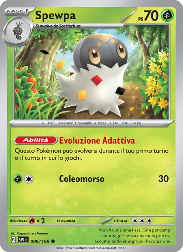 Spewpa — Scarlatto e Violetto 9 Italian Pokémon card