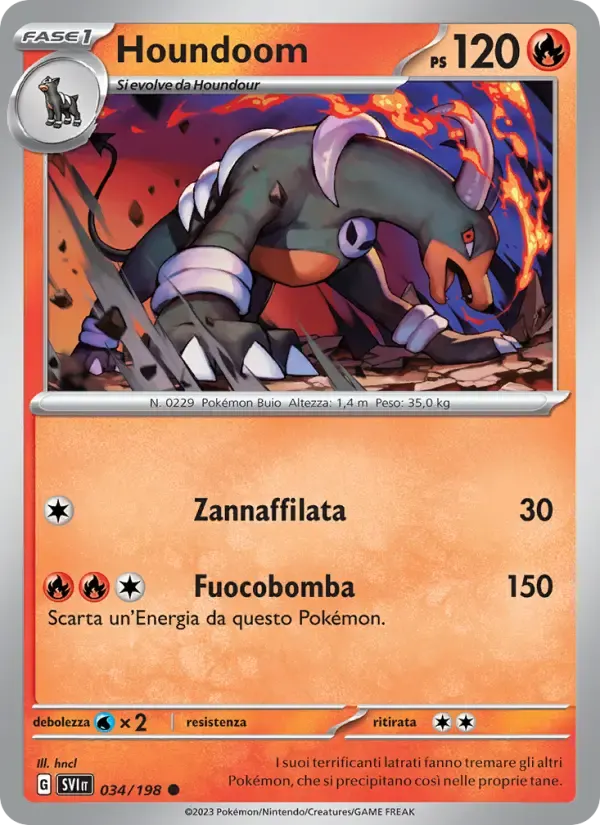 Houndoom — Scarlatto e Violetto 34 Italian Pokémon card