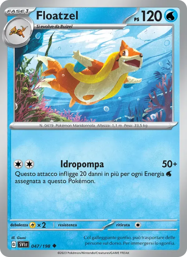 Floatzel — Scarlatto e Violetto 47 Italian Pokémon card