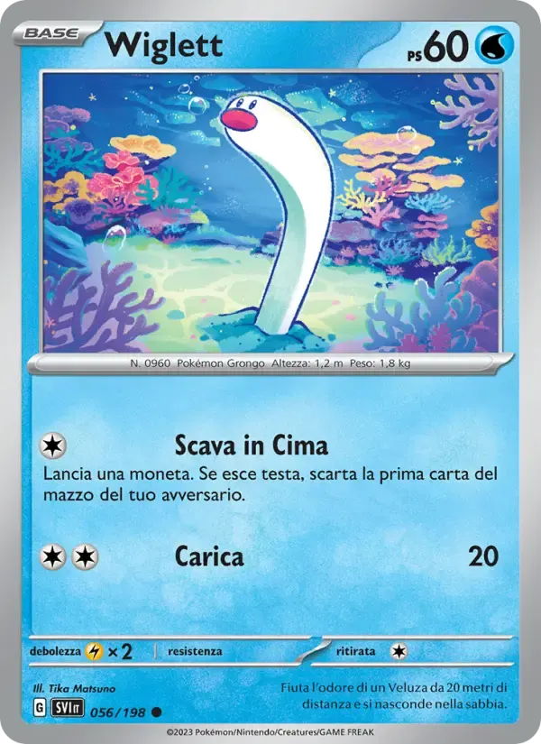 Wiglett — Scarlatto e Violetto 56 Italian Pokémon card