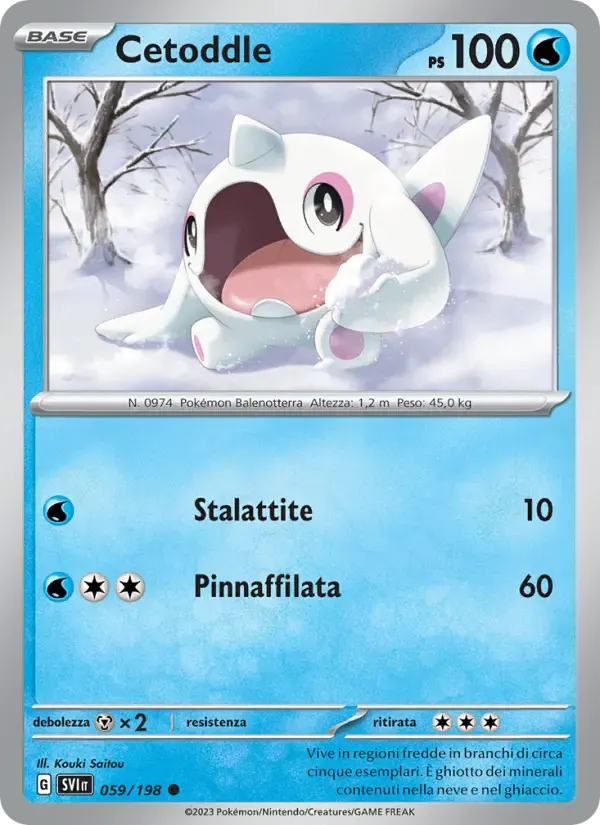 Cetoddle — Scarlatto e Violetto 59 Italian Pokémon card