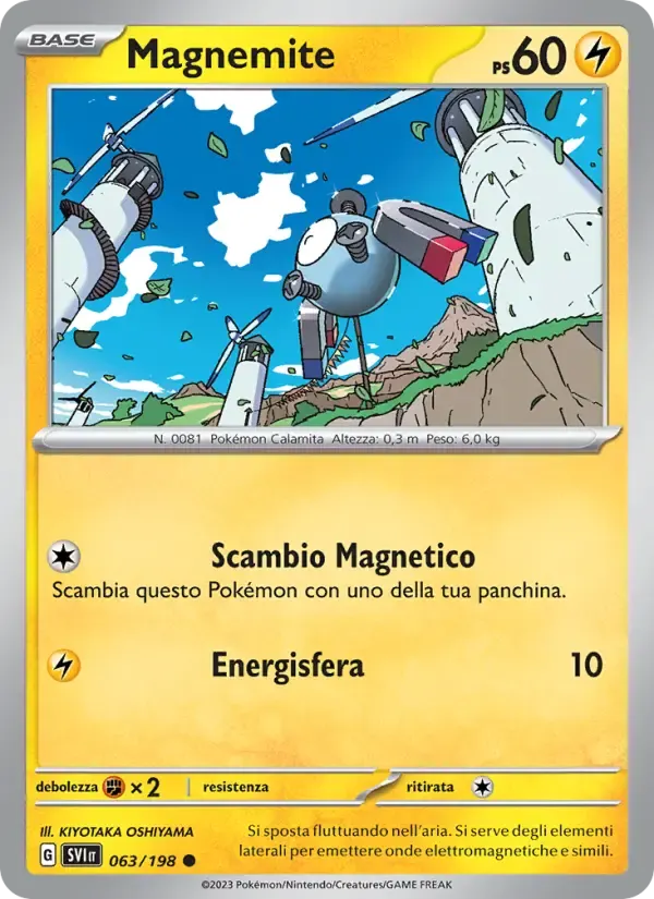 Magnemite — Scarlatto e Violetto 63 Italian Pokémon card