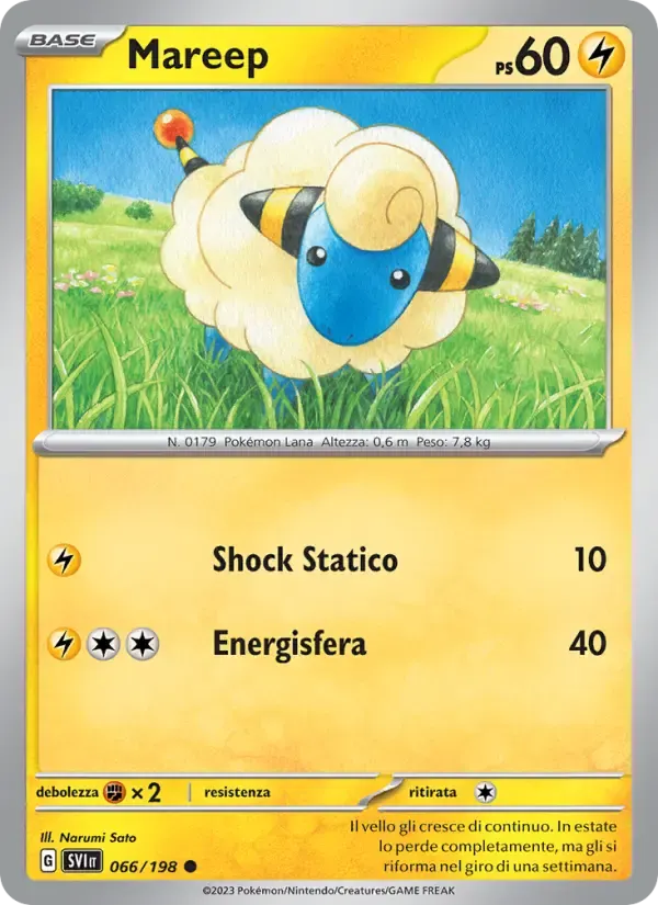 Mareep — Scarlatto e Violetto 66 Italian Pokémon card