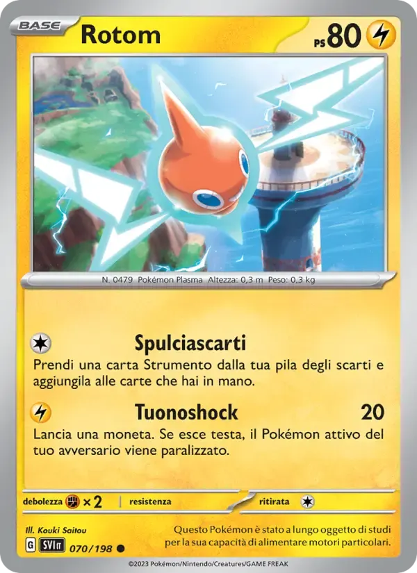 Rotom — Scarlatto e Violetto 70 Italian Pokémon card