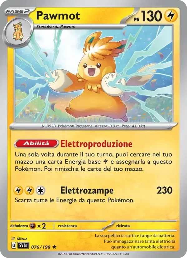Pawmot — Scarlatto e Violetto 76 Italian Pokémon card