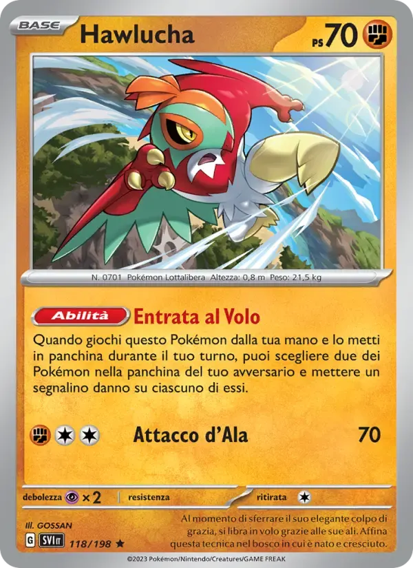 Hawlucha — Scarlatto e Violetto 118 Italian Pokémon card