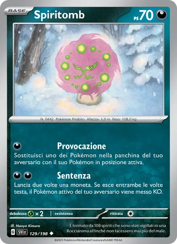 Spiritomb — Scarlatto e Violetto 129 Italian Pokémon card