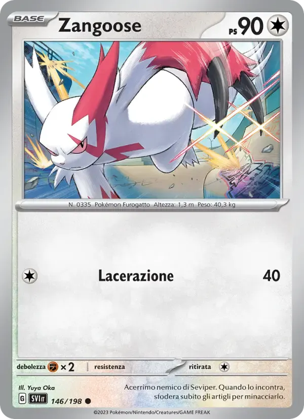 Zangoose — Scarlatto e Violetto 146 Italian Pokémon card