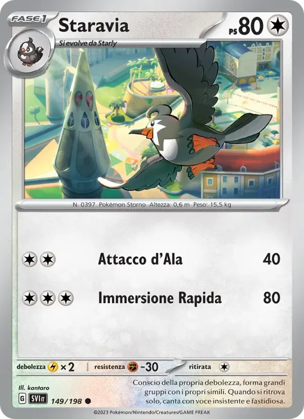 Staravia — Scarlatto e Violetto 149 Italian Pokémon card