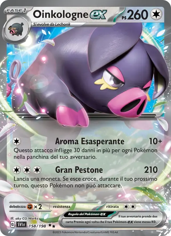 Oinkologne-ex — Scarlatto e Violetto 158 Italian Pokémon card
