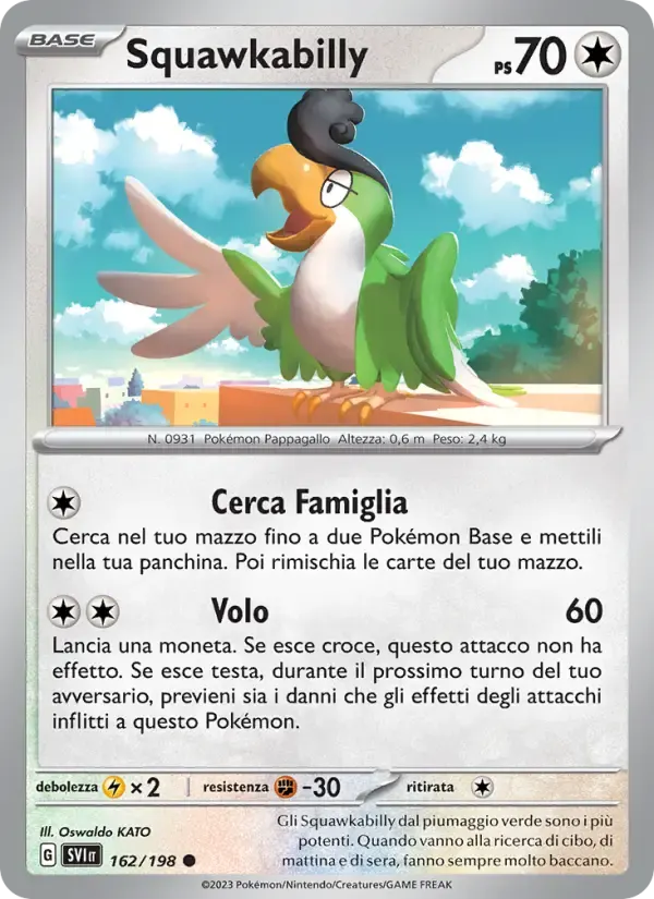 Squawkabilly — Scarlatto e Violetto 162 Italian Pokémon card