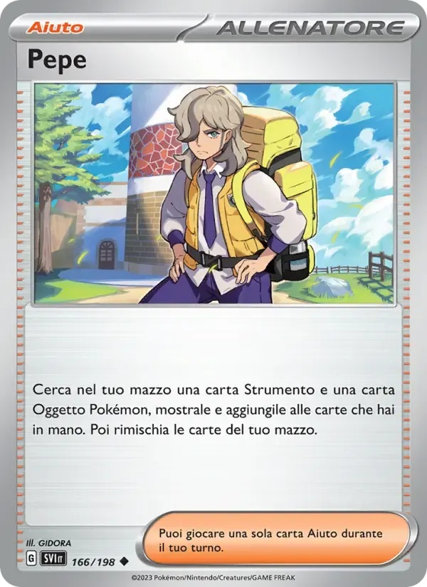 Pepe — Scarlatto e Violetto 166 Italian Pokémon card