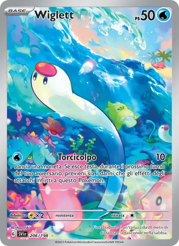 Wiglett — Scarlatto e Violetto 206 Italian Pokémon card