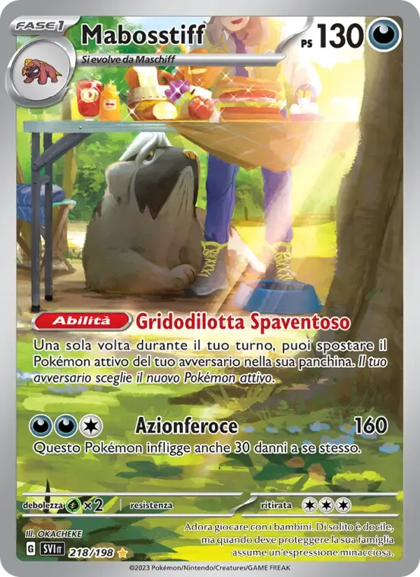 Mabosstiff — Scarlatto e Violetto 218 Italian Pokémon card