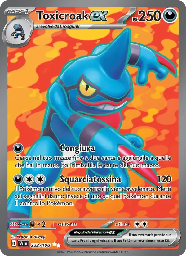 Toxicroak-ex — Scarlatto e Violetto 232 Italian Pokémon card