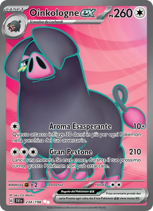Oinkologne-ex — Scarlatto e Violetto 234 Italian Pokémon card