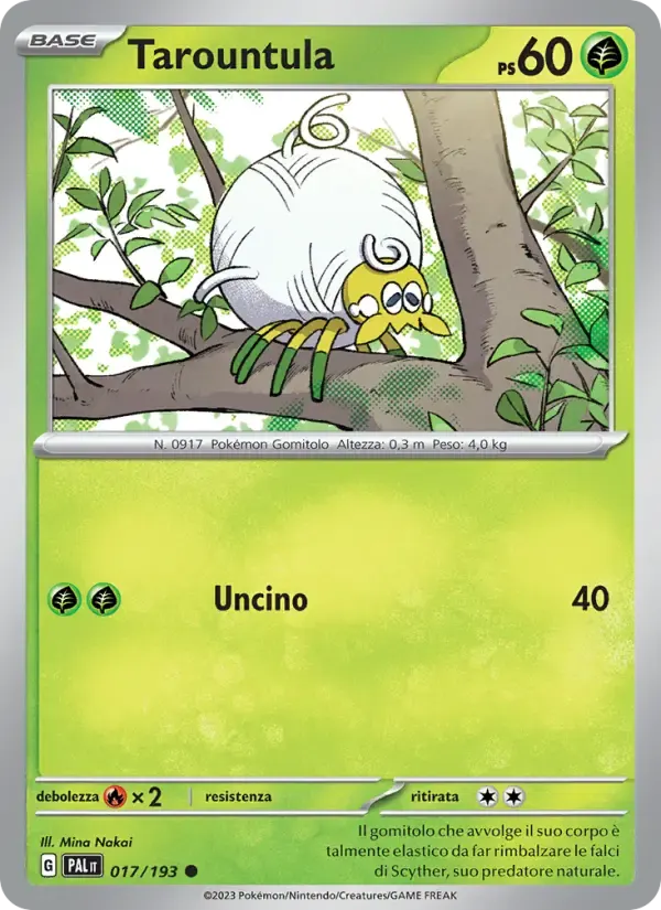 Tarountula — Evoluzioni a Paldea 17 Italian Pokémon card