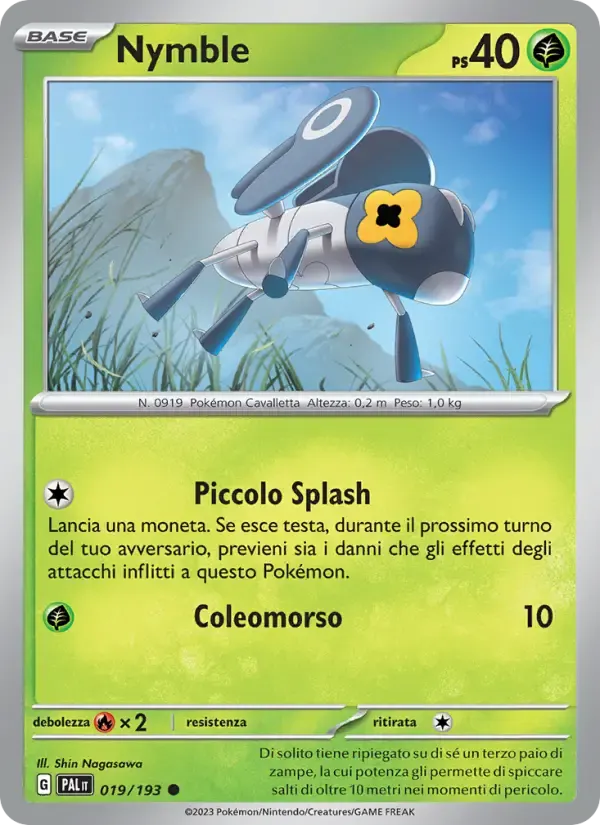 Nymble — Evoluzioni a Paldea 19 Italian Pokémon card