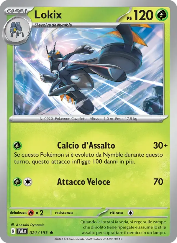 Lokix — Evoluzioni a Paldea 21 Italian Pokémon card