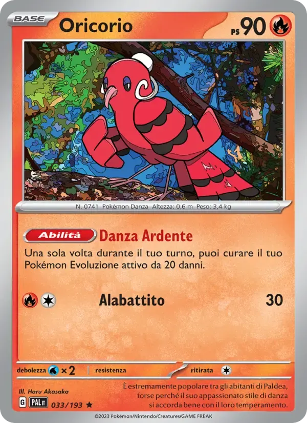 Oricorio — Evoluzioni a Paldea 33 Italian Pokémon card