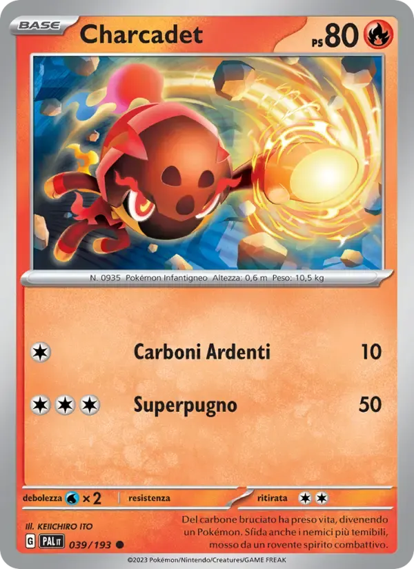 Charcadet — Evoluzioni a Paldea 39 Italian Pokémon card