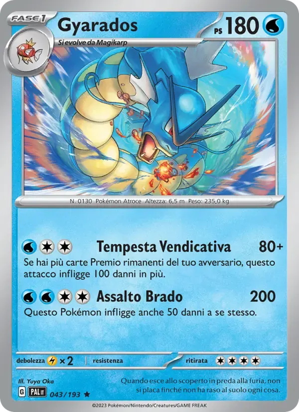 Gyarados — Evoluzioni a Paldea 43 Italian Pokémon card
