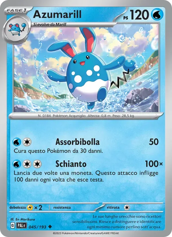 Azumarill — Evoluzioni a Paldea 45 Italian Pokémon card