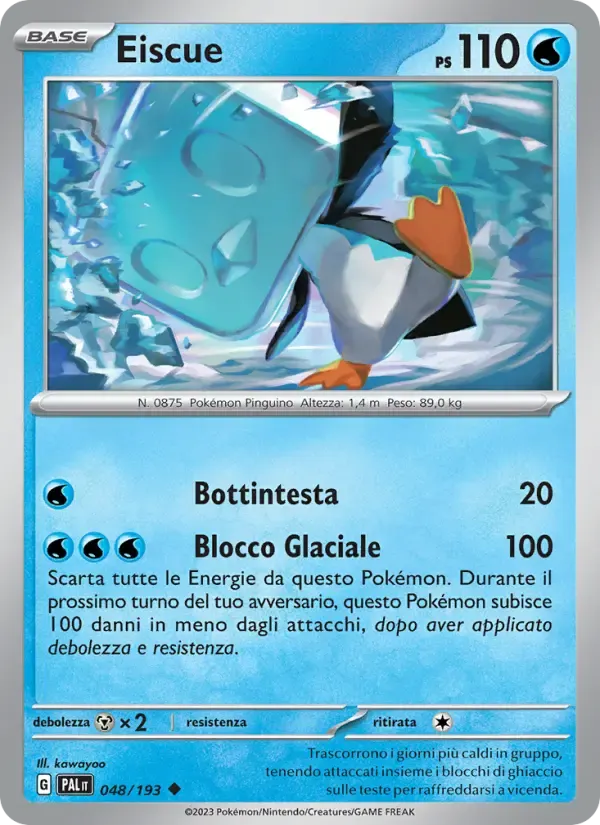 Eiscue — Evoluzioni a Paldea 48 Italian Pokémon card