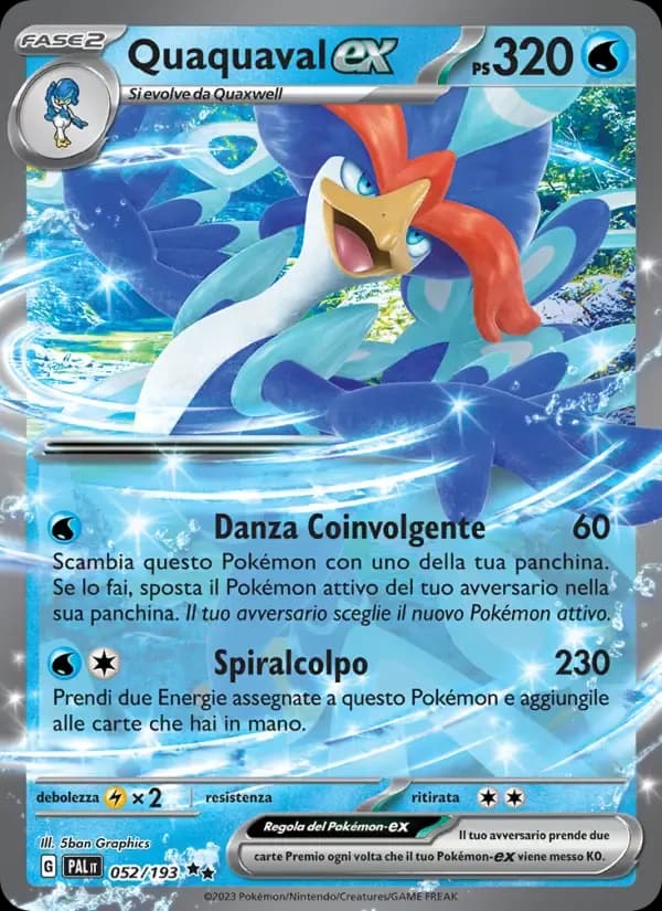 Quaquaval-ex — Evoluzioni a Paldea 52 Italian Pokémon card