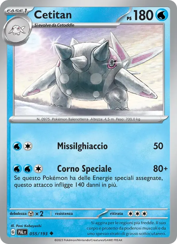 Cetitan — Evoluzioni a Paldea 55 Italian Pokémon card