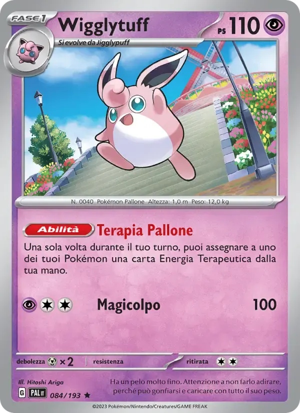 Wigglytuff — Evoluzioni a Paldea 84 Italian Pokémon card