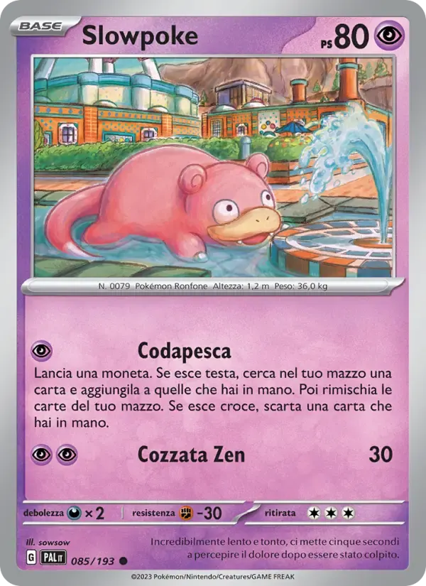Slowpoke — Evoluzioni a Paldea 85 Italian Pokémon card
