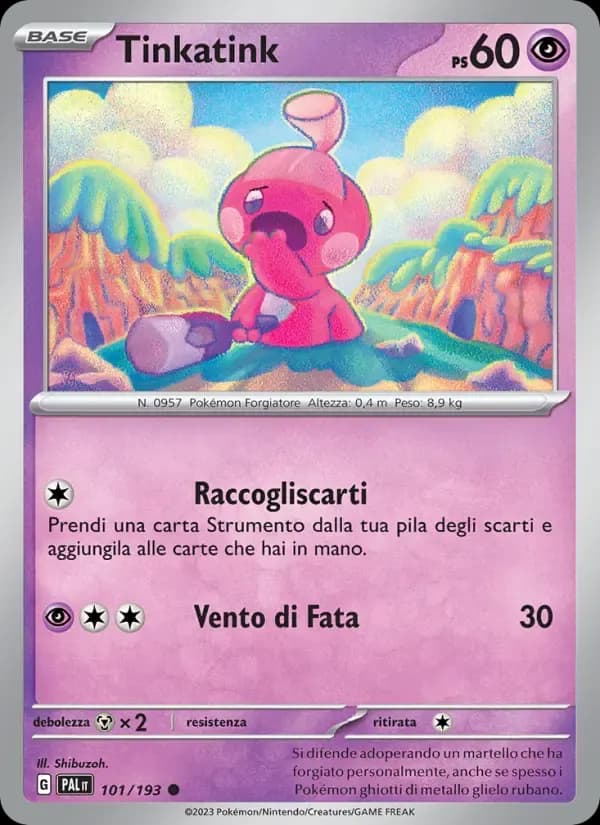 Tinkatink — Evoluzioni a Paldea 101 Italian Pokémon card