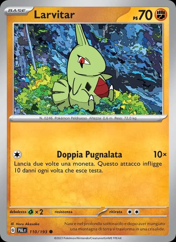 Larvitar — Evoluzioni a Paldea 110 Italian Pokémon card