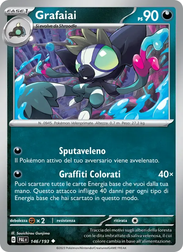 Grafaiai — Evoluzioni a Paldea 146 Italian Pokémon card